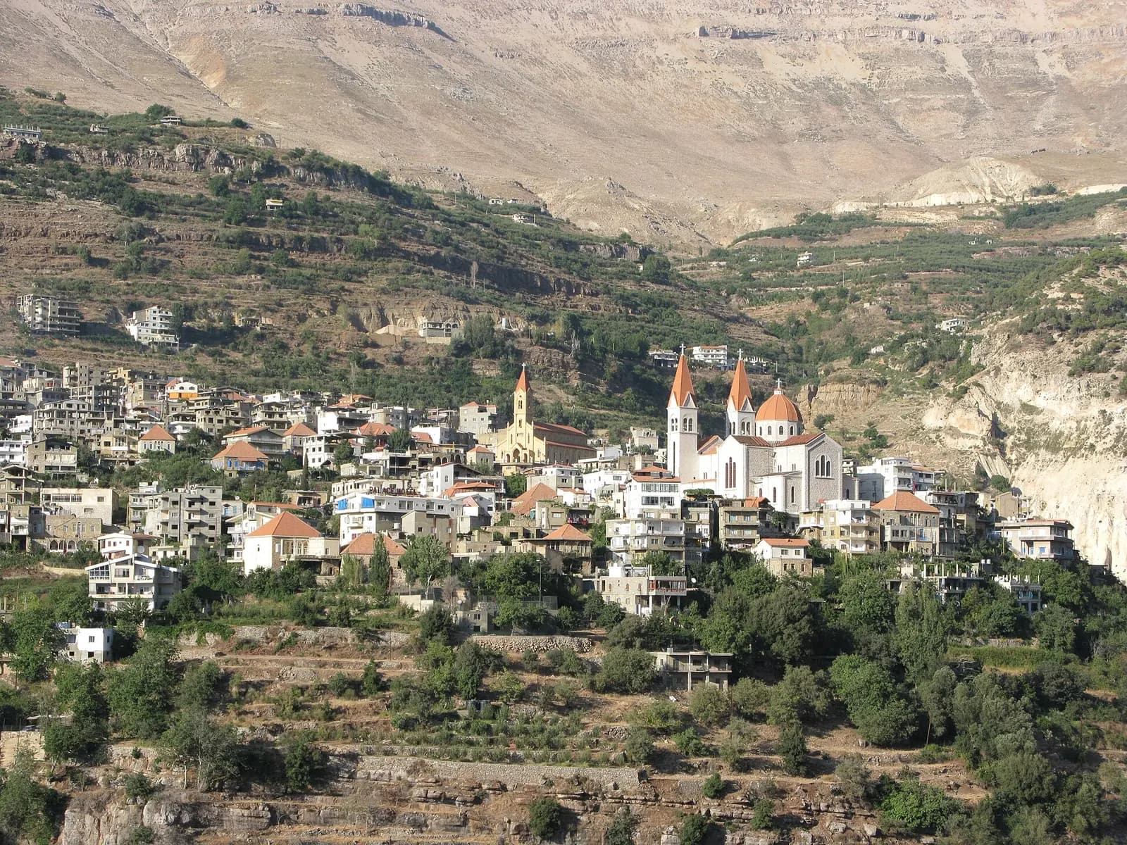 North Lebanon's coast and mountain landscape